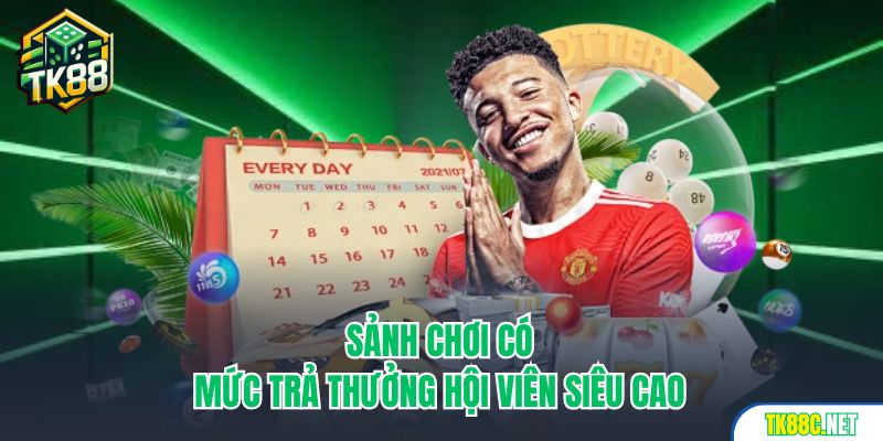 Sảnh chơi có mức trả thưởng hội viên siêu cao
